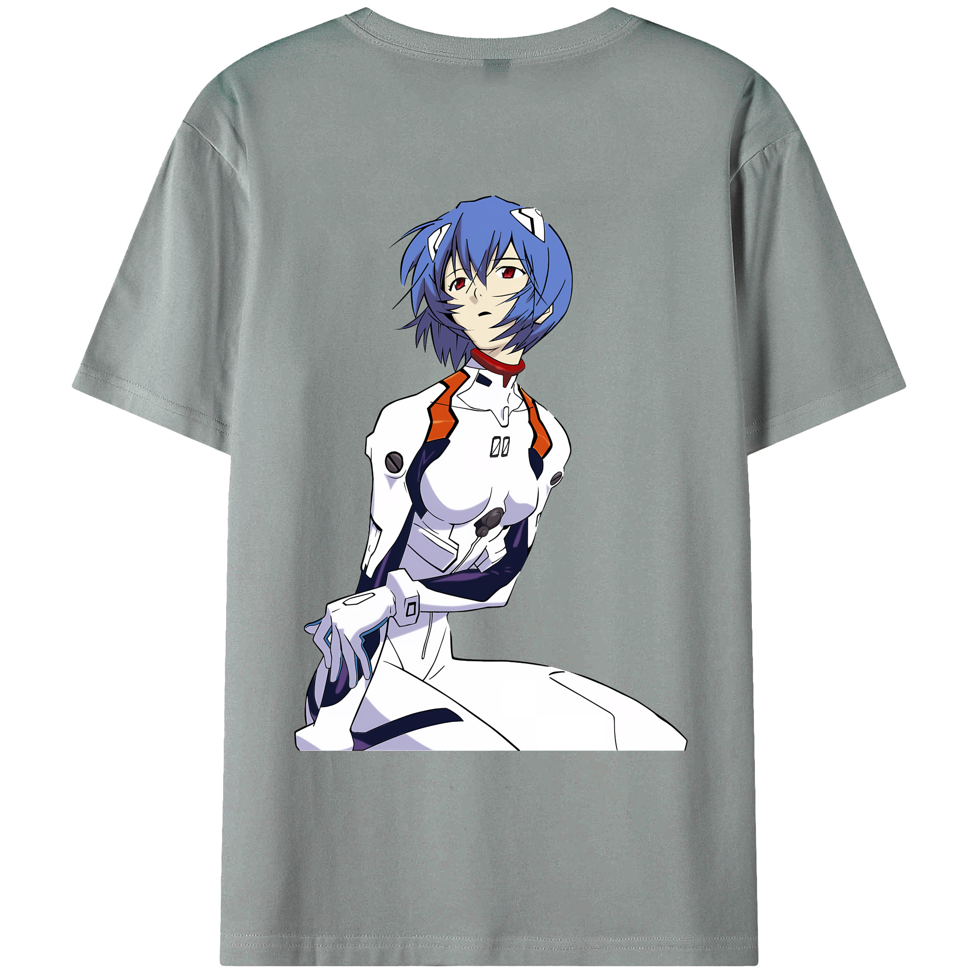 （画像用） EVA 新世紀エヴァンゲリオン 綿100％ メンズ半袖Tシャツ（バックプリント） 通気性